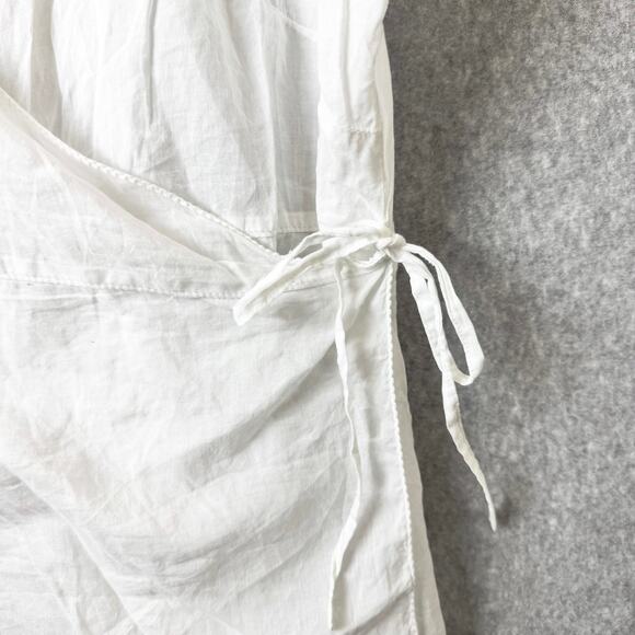 J.Jill Wrap Top Women’s Large Sheer Embroidered Butterfly Sleeveless Boho Blouse - Picture 5 of 14